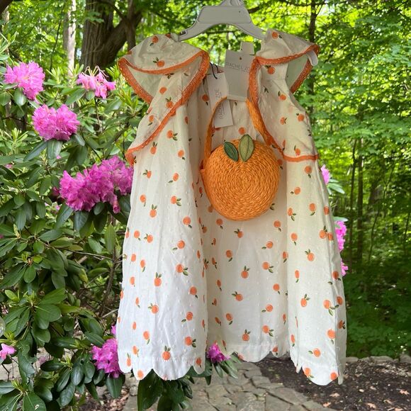 Rachel Zoe Other - Rachel Zoe Orange Dress with Matching Purse Size 24 Months
